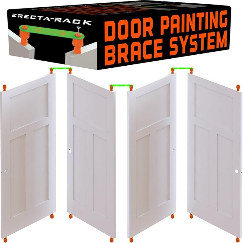 Secure Door Painting Stand for Vertically Prepping, Spraying, and Dryi