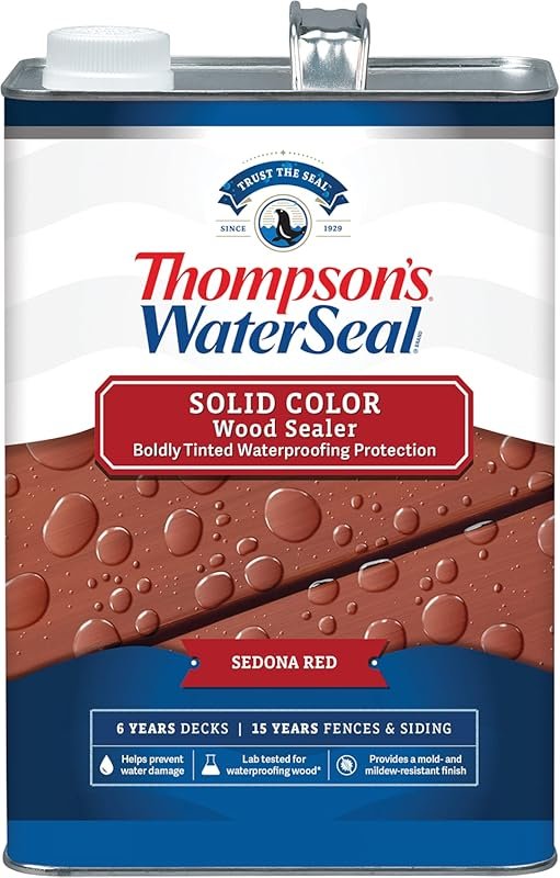 Thompson’s WaterSeal: Solid Color Waterproofing Wood Stain and Sealer 