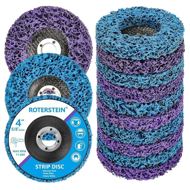 10 Pack 4-inch Strip Discs for Angle Grinders: Excellent for Removing