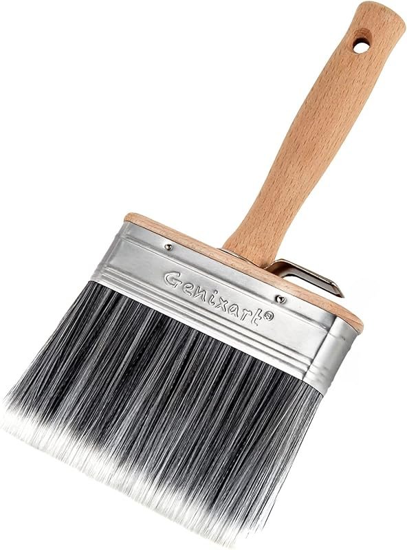 Genixart Block Paint Brush: 5-Inch Wide Masonry Brush for Brick, Concr