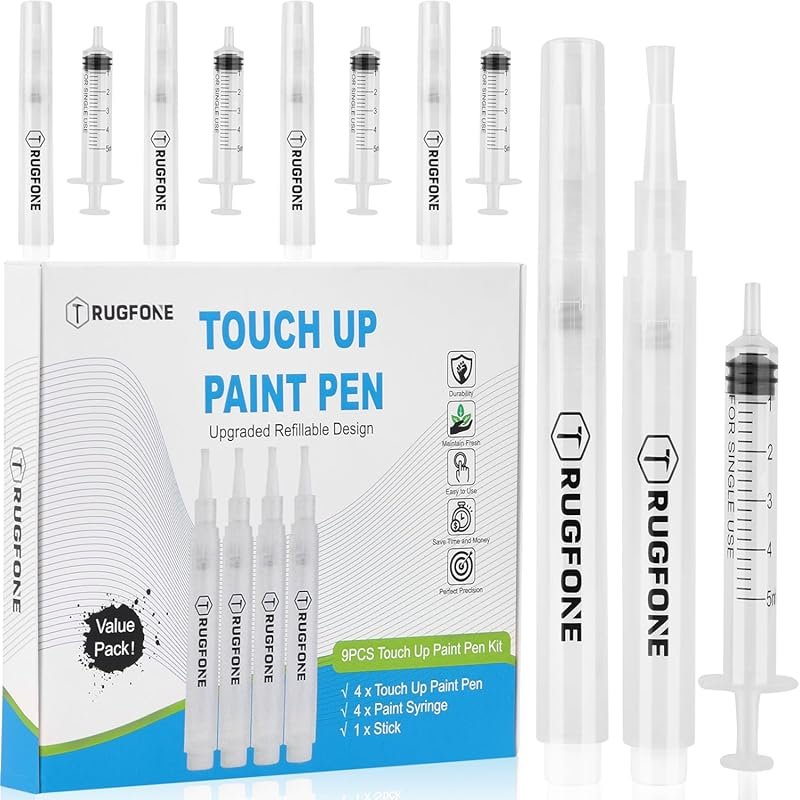 9-Piece Refillable Touch Up Paint Pen Set for Home Wall and Furniture