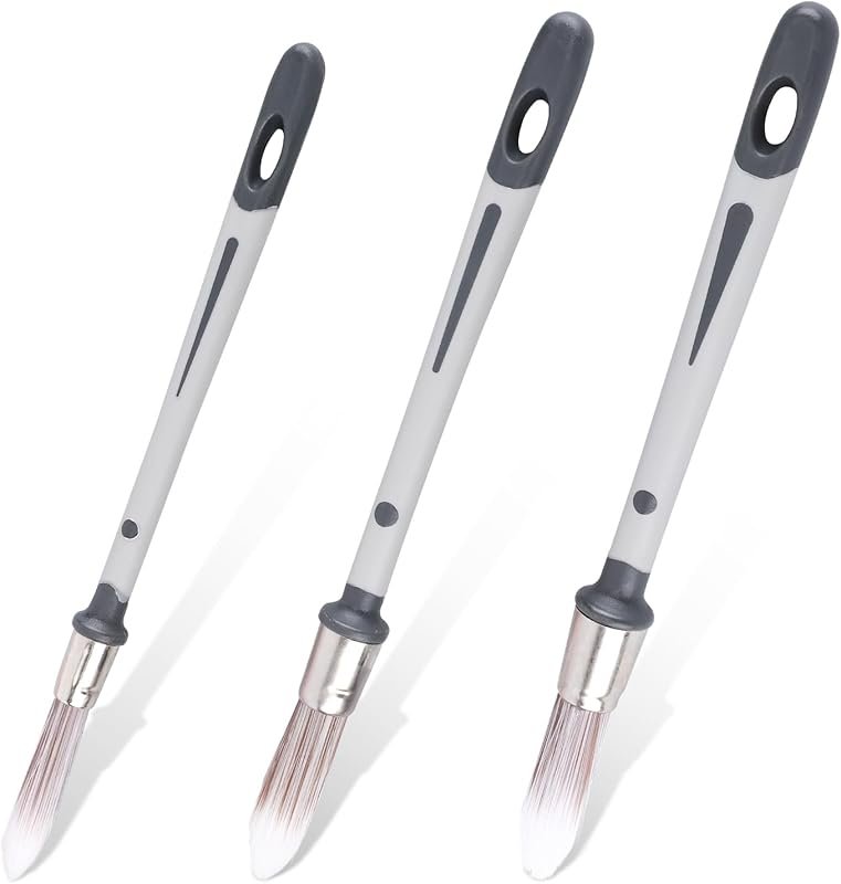 3 Small Paint Brushes for Walls, Ideal for Trim, Baseboards, and Detai