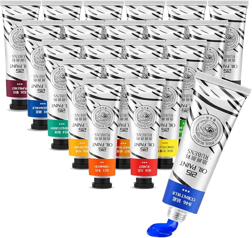 Paul Rubens Professional Oil Paint Set: 20 Large 50ml Tubes, Creamy Te
