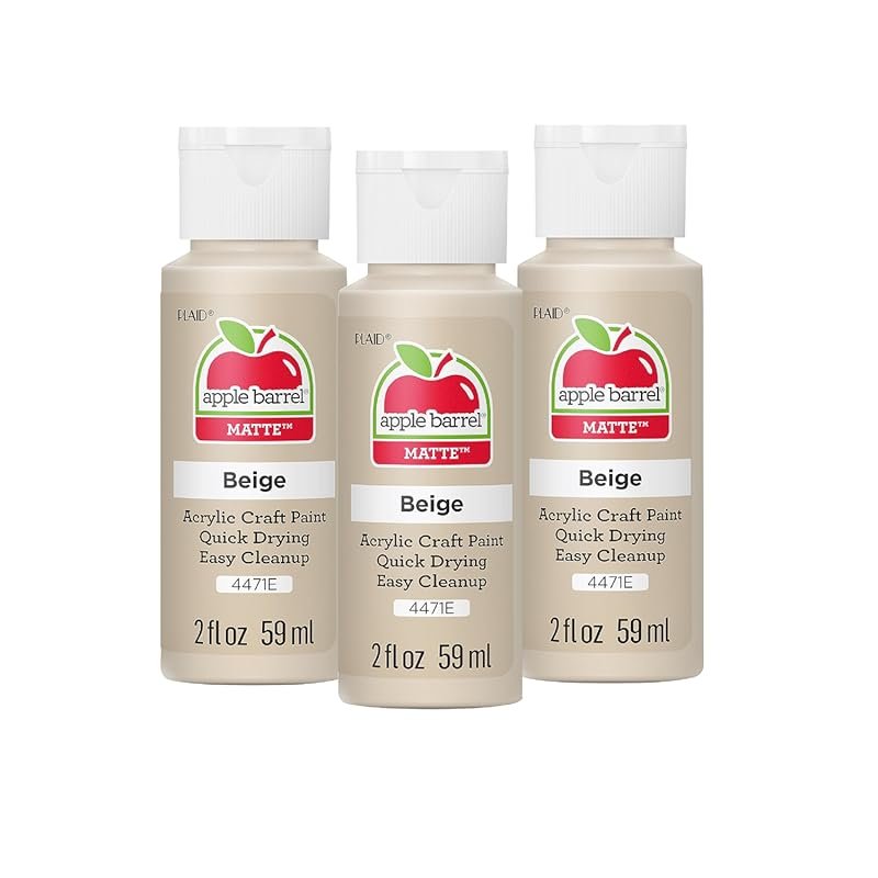 Apple Barrel Acrylic Paint: A Convenient 3-Pack of This Popular Beige 