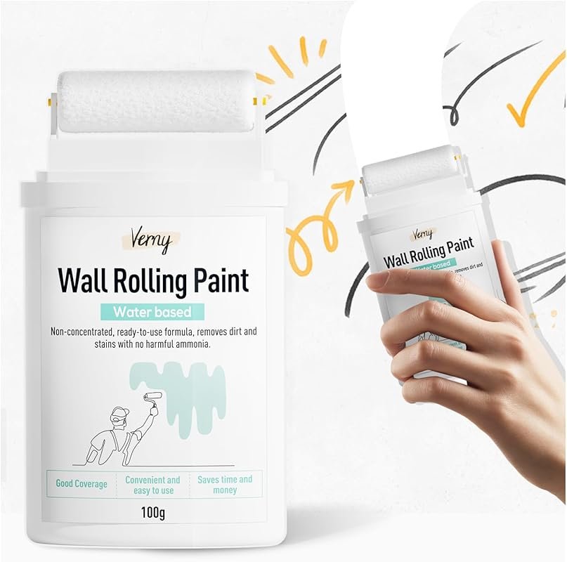 Best White Wall Paint Repair Kit with Roller - Low VOC, Water-Based, L
