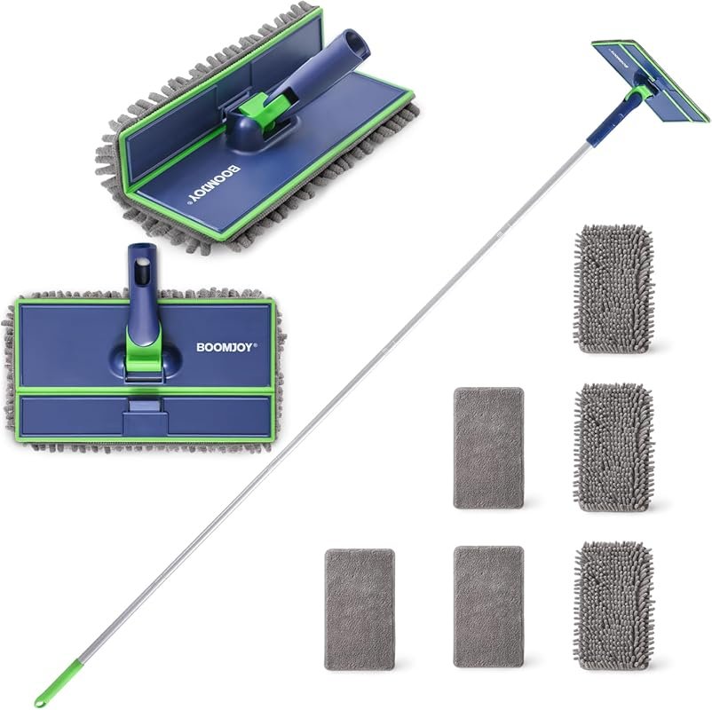 Baseboard and Wall Cleaning Mop Tool with Long Handle for Efficient Ho