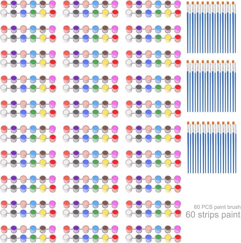 Yeeart Mini Acrylic Paint Set: 12 Vibrant Colors for Kids' Craft Proje