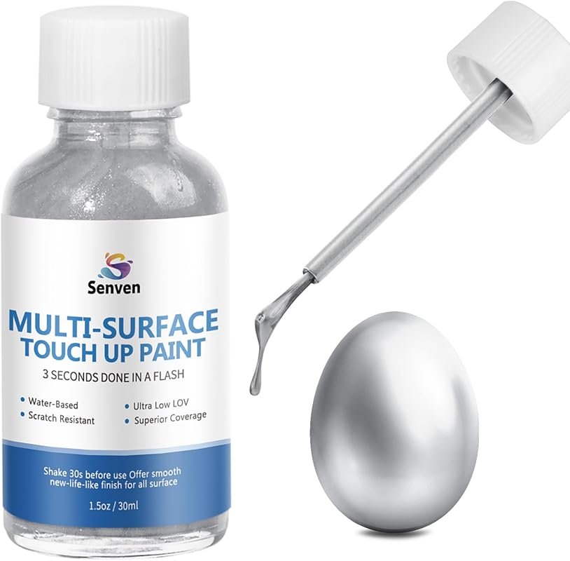 High Gloss Liquid Silver Leaf Paint for Metal. Fast Drying Acrylic Met