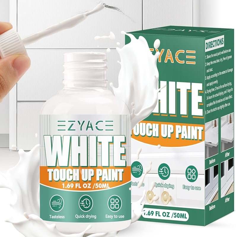 Semi-Gloss White Touch Up Paint Pen for Doors, Cabinets, and Wood Surf