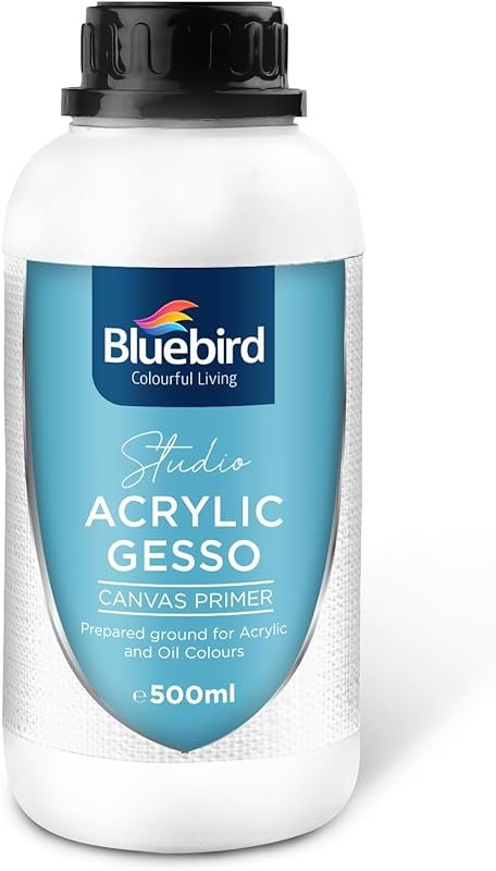 Best BLUEBIRD Studio White Acrylic Gesso: Liquid Primer for Canvas Sur
