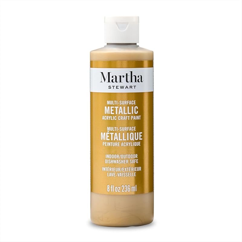Martha Stewart Gold Craft Paint - Premium Metallic Finish, Easy to App