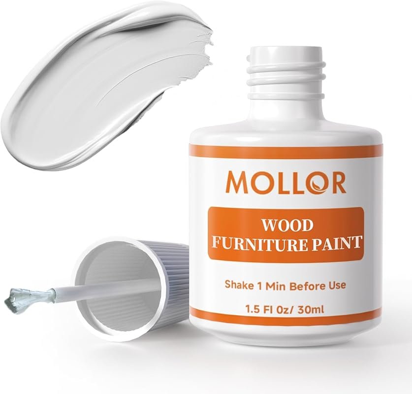 Quick-Dry White Wood Touch-Up Paint for Kitchen Cabinet Scratches and 