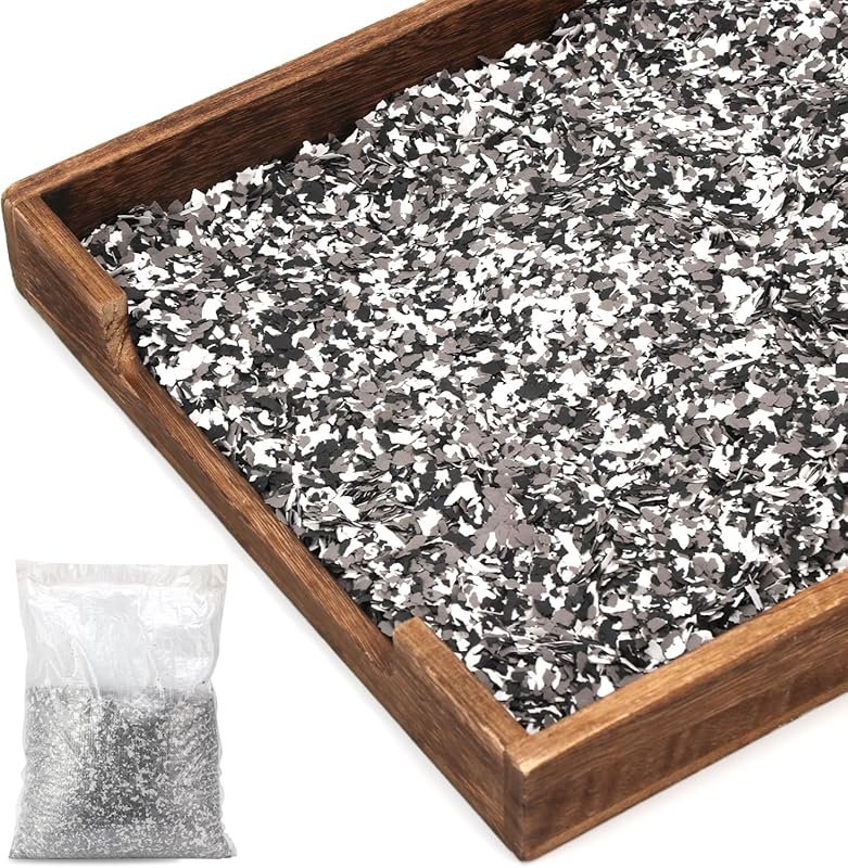 Epoxy Floor Flakes for Garage and Concrete Coatings: Black, White, Gra