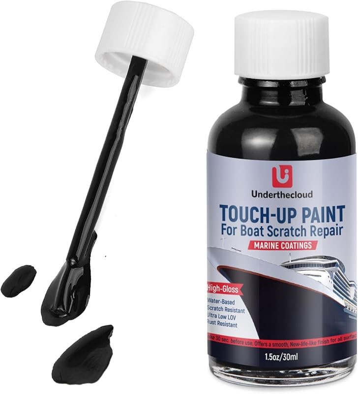 Boat Paint Black Touch Up Pen High-Gloss Boat Scratch Repair for Boats