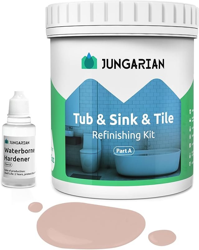 Low Odor Tub & Tile Refinishing Kit, Semi-Gloss Bella Pink Paint. For 