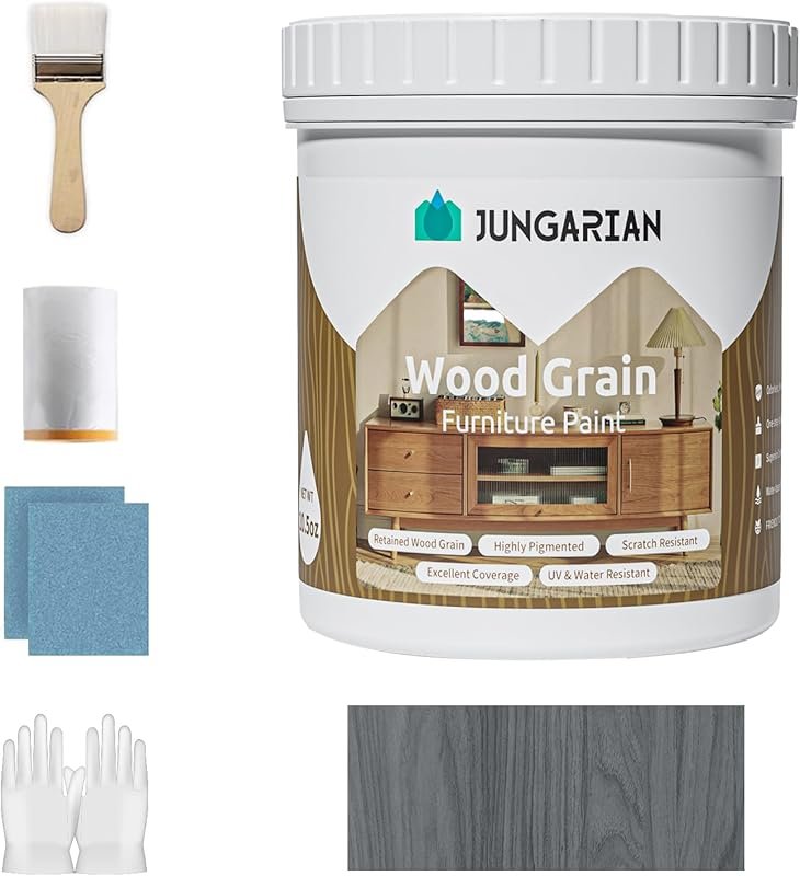 Urban Grey Wood Grain Furniture Paint: Water-Based, Low Odor Outdoor W