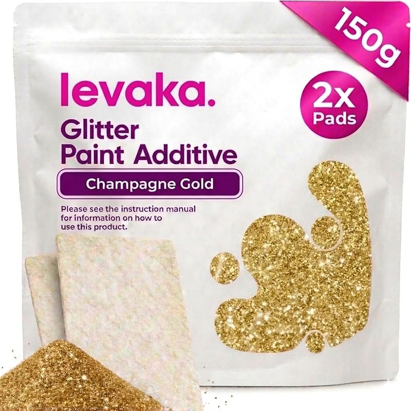 Champagne Gold Glitter Paint Additive for Interior & Exterior Walls an