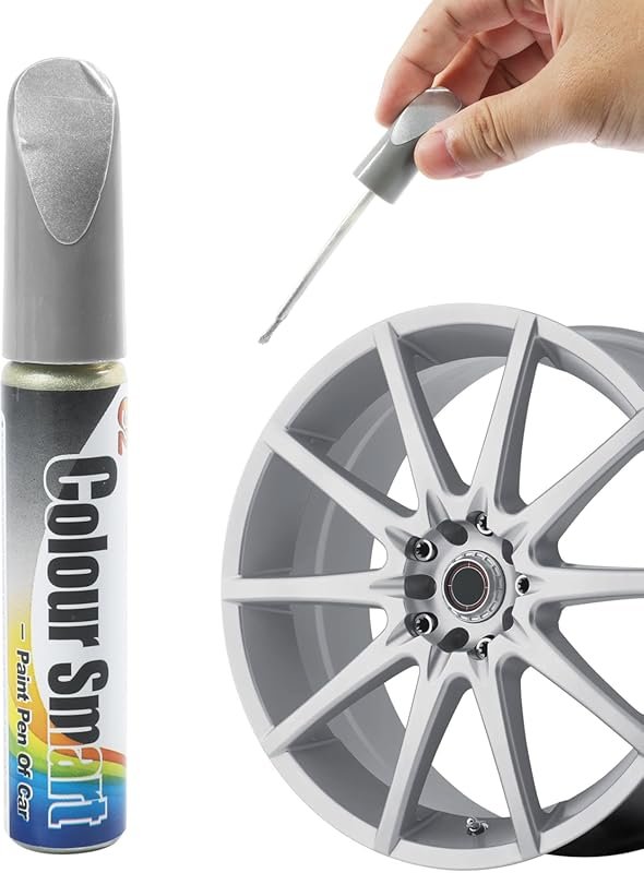 Silver Rim Touch Up Paint Pen Kit - Effectively Repairs Scratches and 