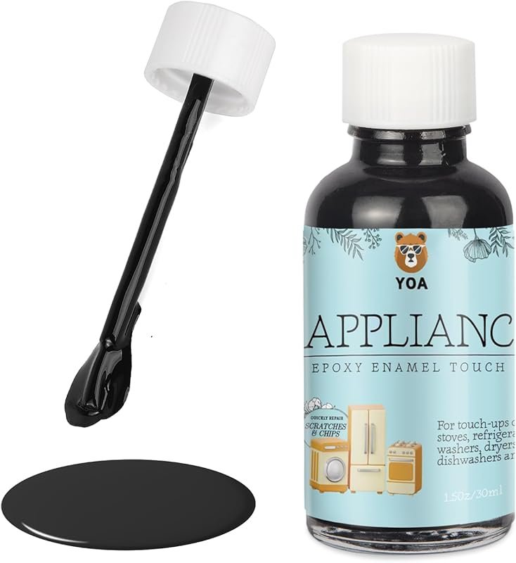 YOA Black Touch Up Paint, Ideal for Stainless Steel Appliances and Ste