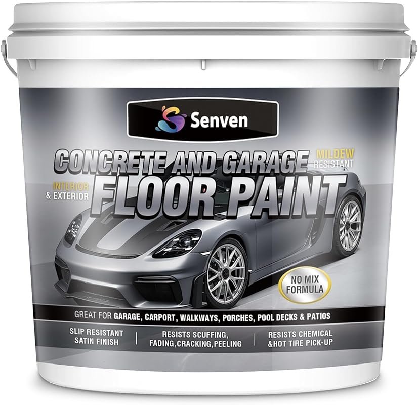 High Gloss Grayish-White Epoxy Acrylic Garage Floor Paint with Built-i