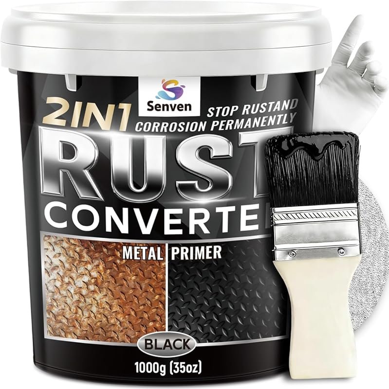 Rust Converter for Metal 2 in 1 Rust Converter Metal Primer 35 oz Blac