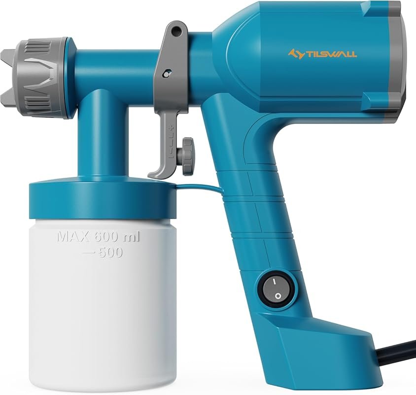 Tilswall Ultra-Light Electric Paint Sprayer: Easy-Clean for Fences, Fu