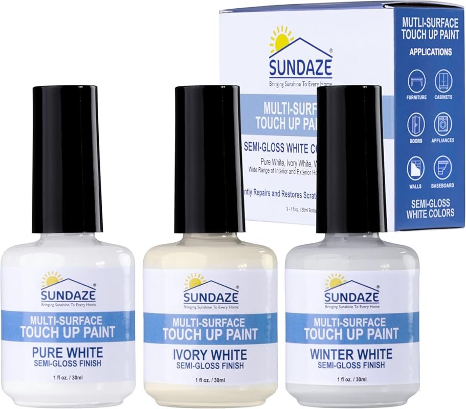 Sundaze Semi-Gloss White Touch-Up Paint Pen Kit: Repair for Kitchen Ca