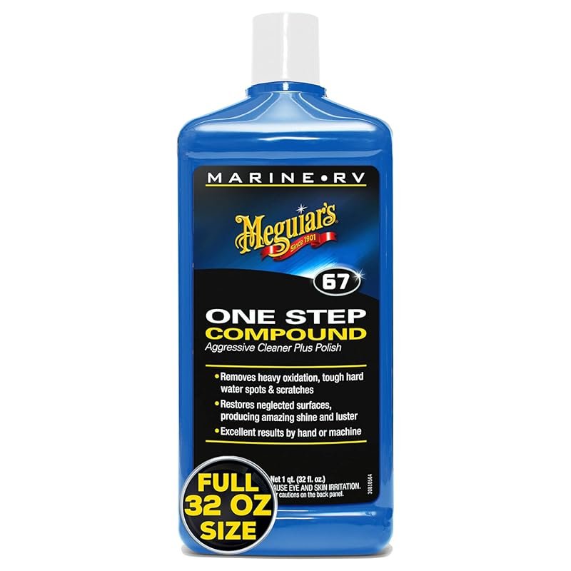 Meguiar’s Marine/RV One Step Compound, M6732, Removes Oxidation, Stain