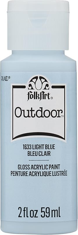 FolkArt Outdoor Acrylic Paint: A Durable Light Blue Choice for Your Ex