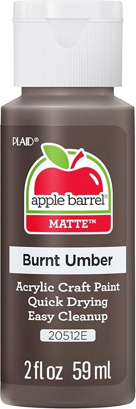 Apple Barrel Burnt Umber Acrylic Paint: A Classic Dark Brown for Artis