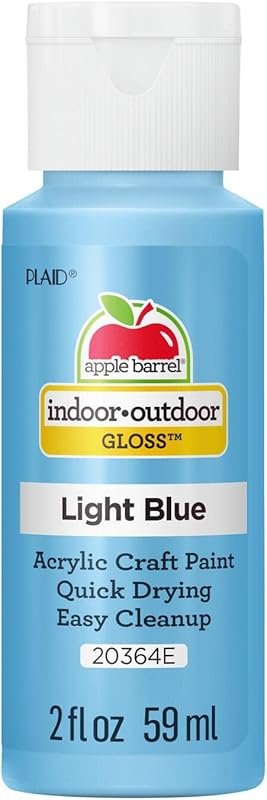 Apple Barrel Gloss Acrylic Paint: A Vibrant Light Blue for Your Artist