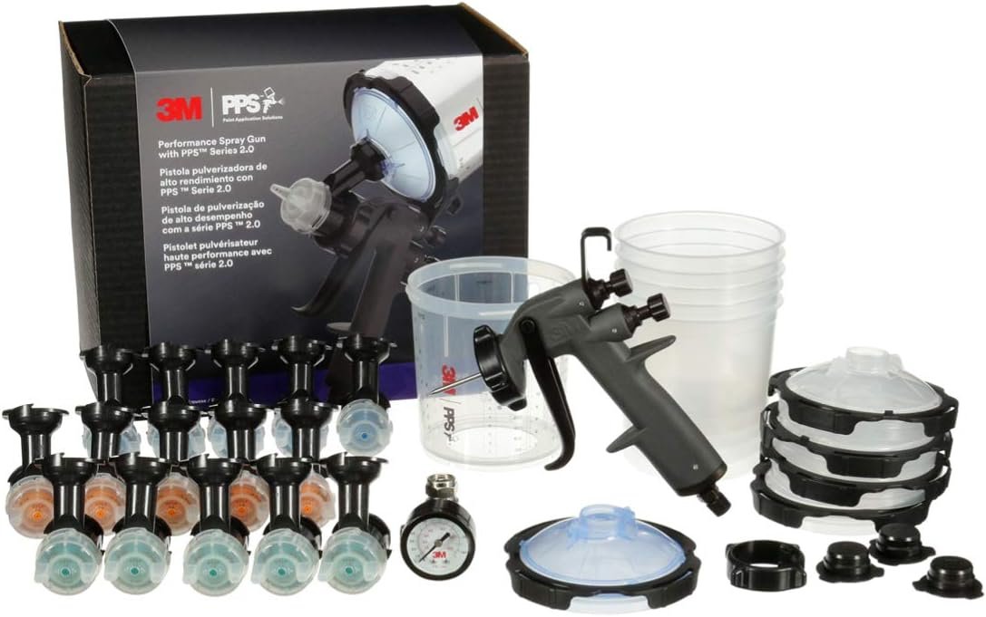 3M Performance HVLP Automotive Paint Gun with PPS 2.0 Cups and 15 Atom