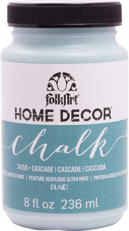 FolkArt Home Decor Chalk Paint: Cascade Blue, an 8 Ounce Choice for Fu