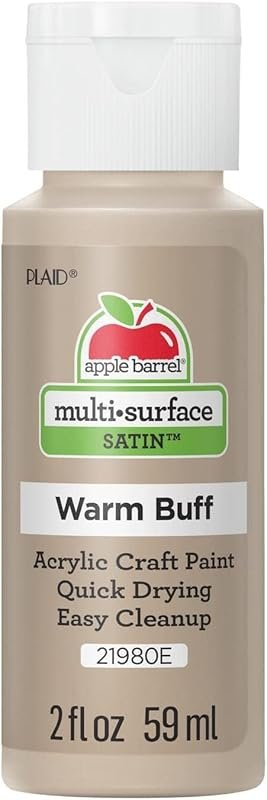 Apple Barrel Multi-Surface Acrylic Paint in Warm Buff, a versatile cre
