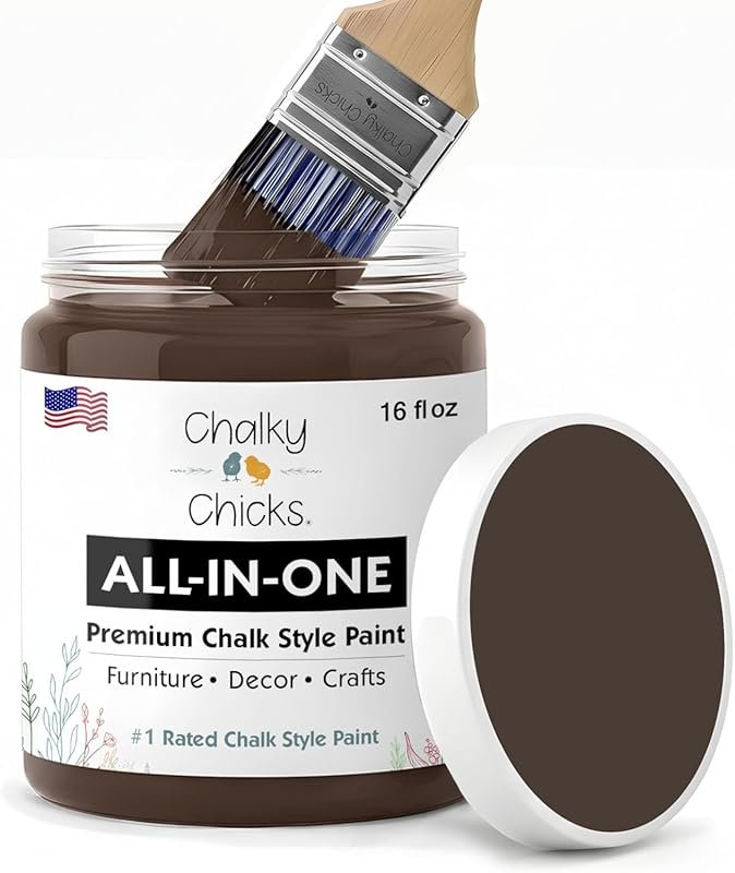 Chalky Chicks All-in-One Chalk Paint, Alaskan Brown Bear, 16 Fl Oz, Ma