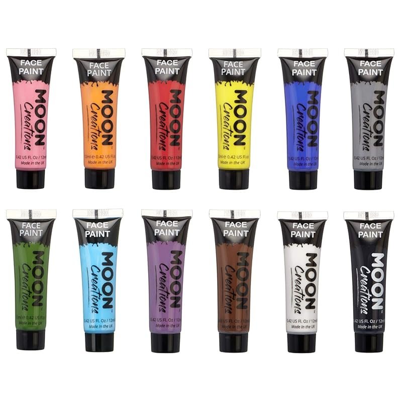 Face & Body Paint Set of 12 by Moon Creations