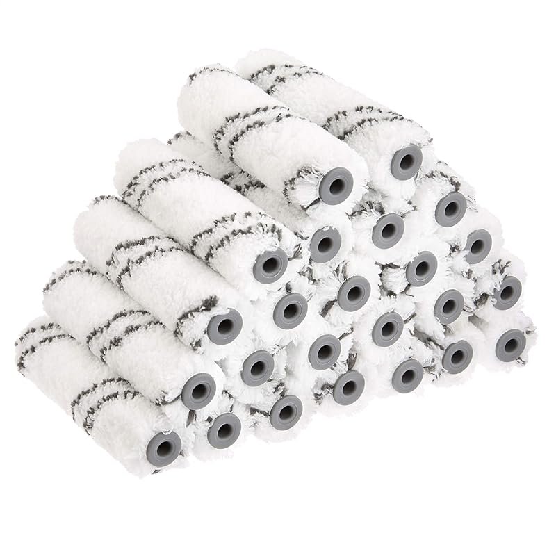 Amazon Basics Microfiber Paint Roller Covers for Smooth Finish, Shedle