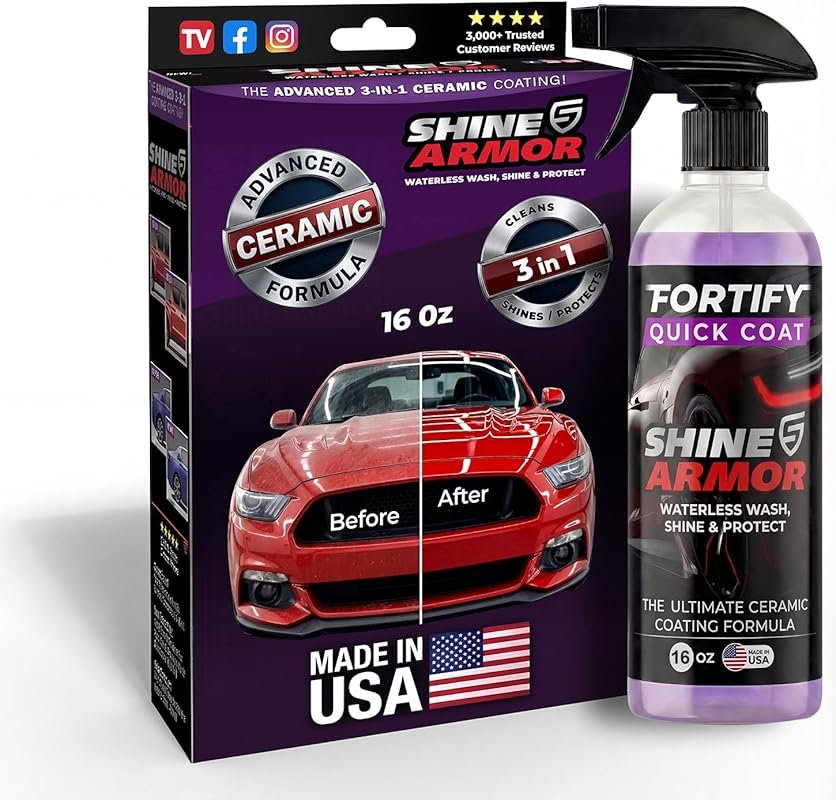 3-in-1 Car Wax Spray and Ceramic Coating. Waterless Wash, Detailing, H