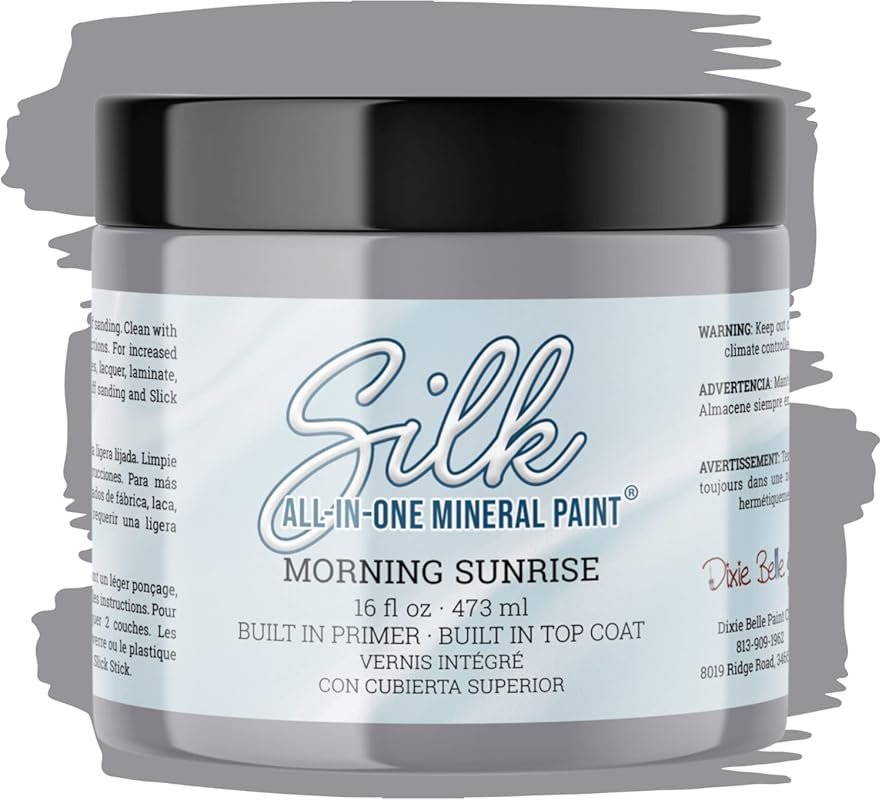 Dixie Belle Silk Morning Sunrise Mineral Paint, Water-Based Durable Pa