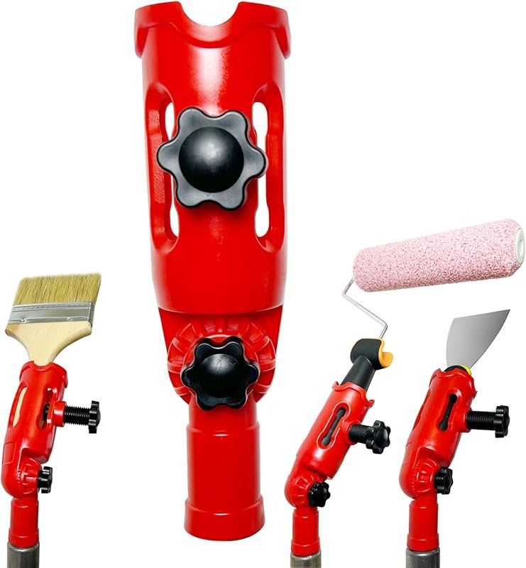 Multi-Angle Paint Brush Extender for High Ceilings: Pole Attachment Ho