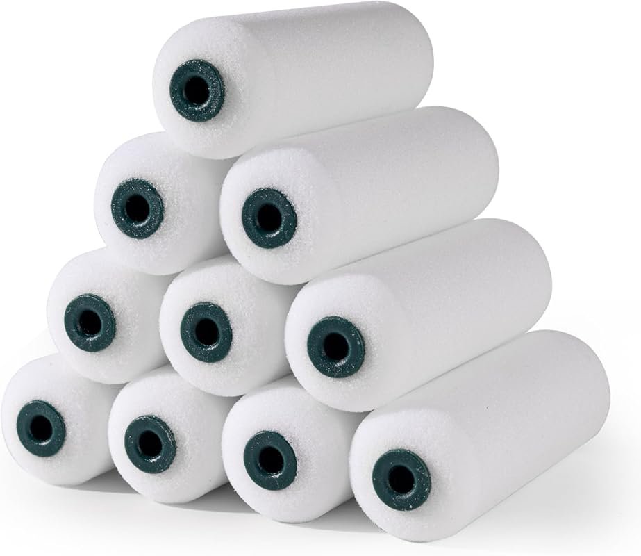 Foam Paint Roller Covers, Paint Roller 4 Inch, 10 Pack, Small Paint Ro
