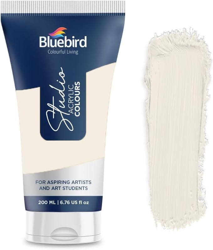 BLUEBIRD Studio Non-Toxic Acrylic Paint Tube in Rich Cream for Canvas 