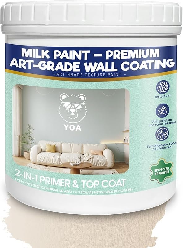 YOA Sheepskin Texture Wall Paint in Cream White for Walls and Ceilings