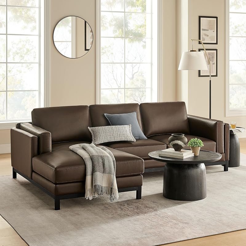 Modway Roscoe Left-Facing Sectional Sofa with Chaise in Espresso