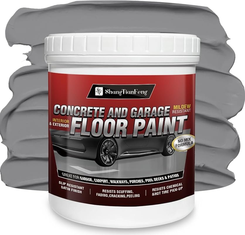 Sea Gray Acrylic Concrete Coating: Scratch Resistant, Low VOC Paint fo
