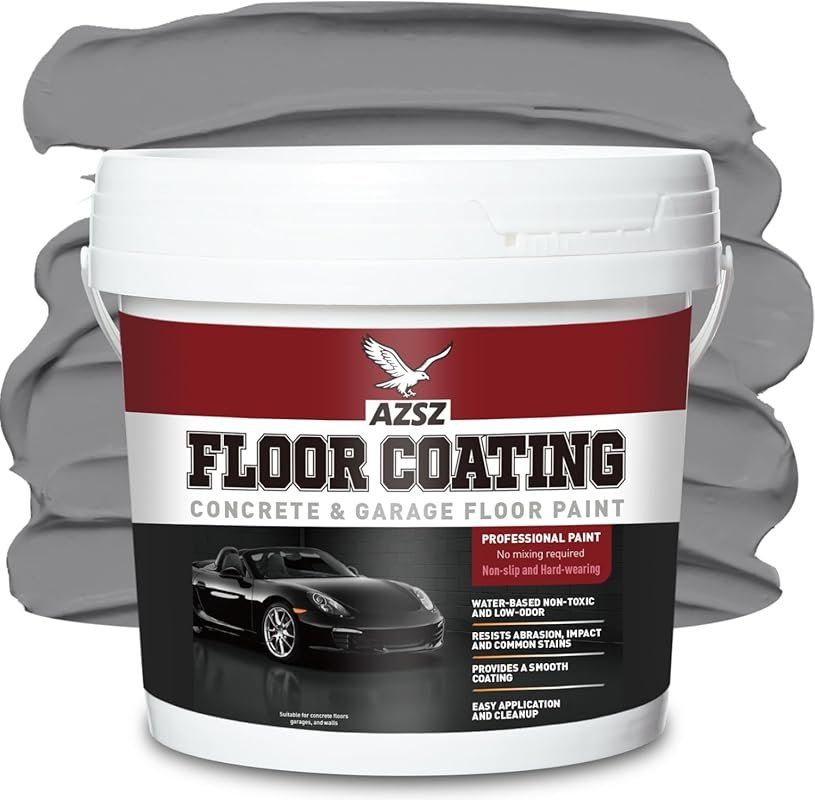 Premium Gray High Gloss Concrete & Epoxy Paint: Self-Priming, Hot Tire