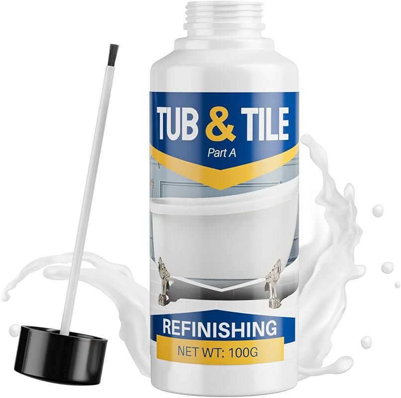 Water-Based Low Odor Semi-Gloss White Bathtub and Tile Touch Up Paint 