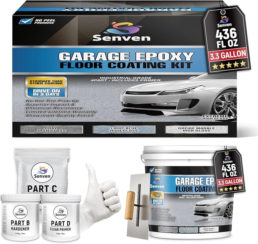 Gray Epoxy Colored Sand Floor Paint for Concrete Patios: Self-Leveling