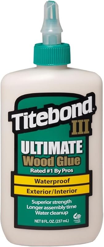 Titebond 1413 III Ultimate Wood Glue 8‑oz Provides Strong Bond for Int