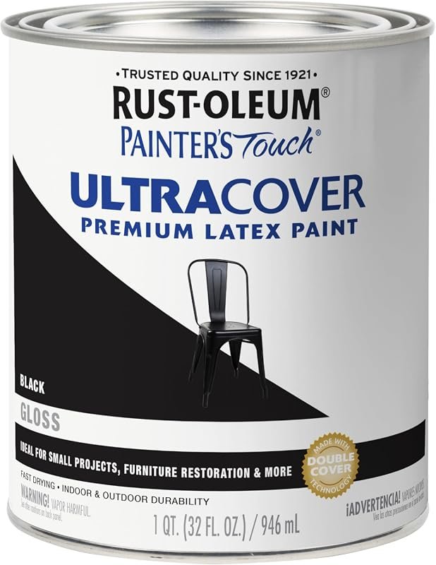 Rust-Oleum Painter's Touch Latex Brush-On Paint in Gloss Black for Hom